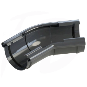 Narożnik uniwersalny 120⁰-145⁰ PVC ⌀ 130 firmy KROP kolor grafit